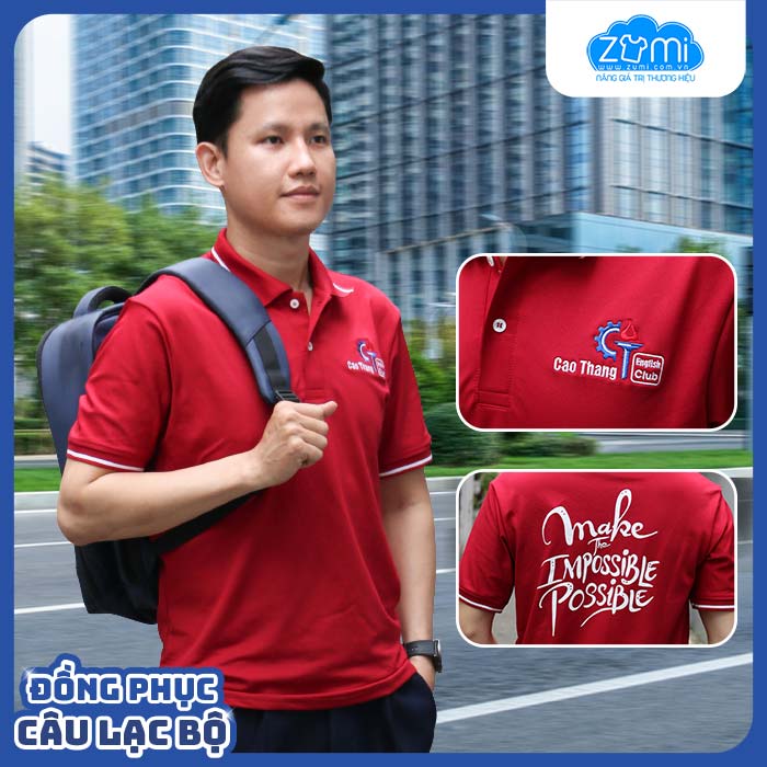 Áo Thun Đồng Phục Cổ Trụ - Áo Polo CLB Sinh Viên Cao Thắng