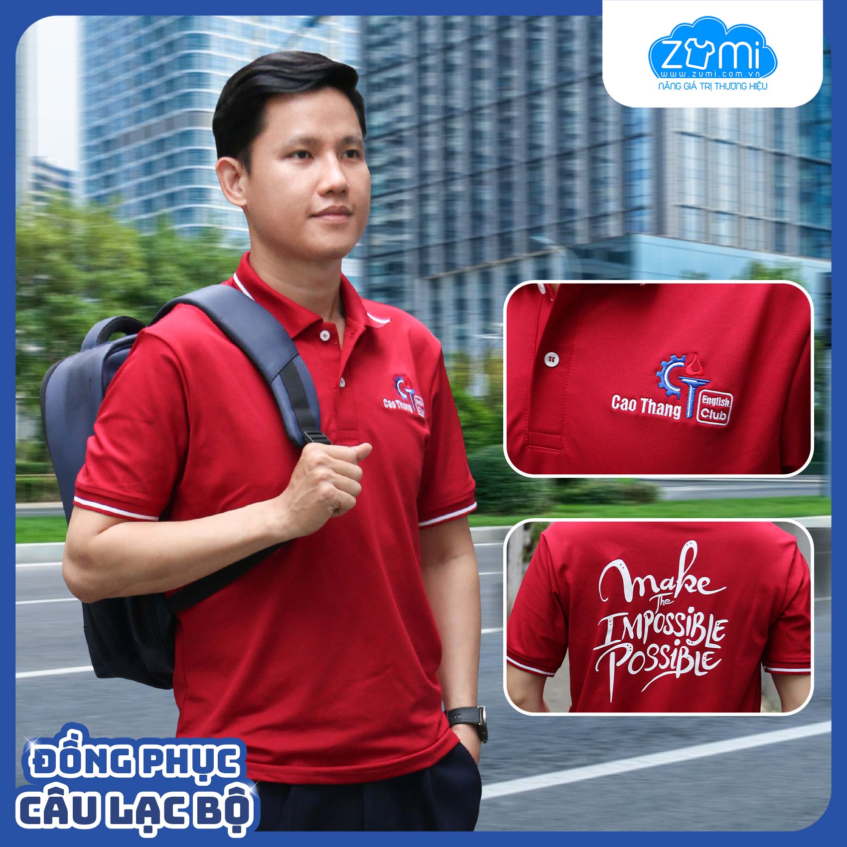 Áo Thun Đồng Phục Cổ Trụ - Áo Polo CLB Sinh Viên Cao Thắng