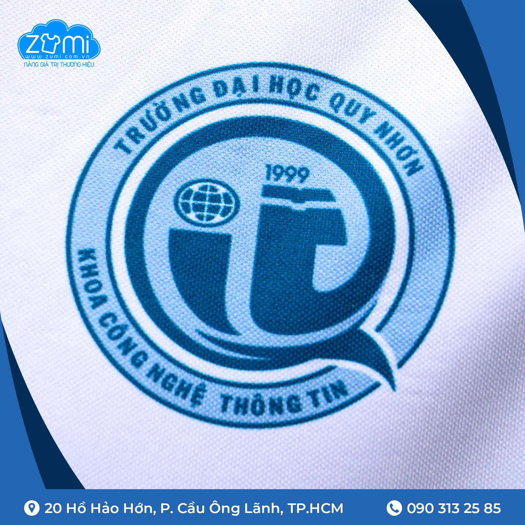 Áo Thun Đồng Phục Cổ Trụ - Áo Polo Đại Học Quy Nhơn