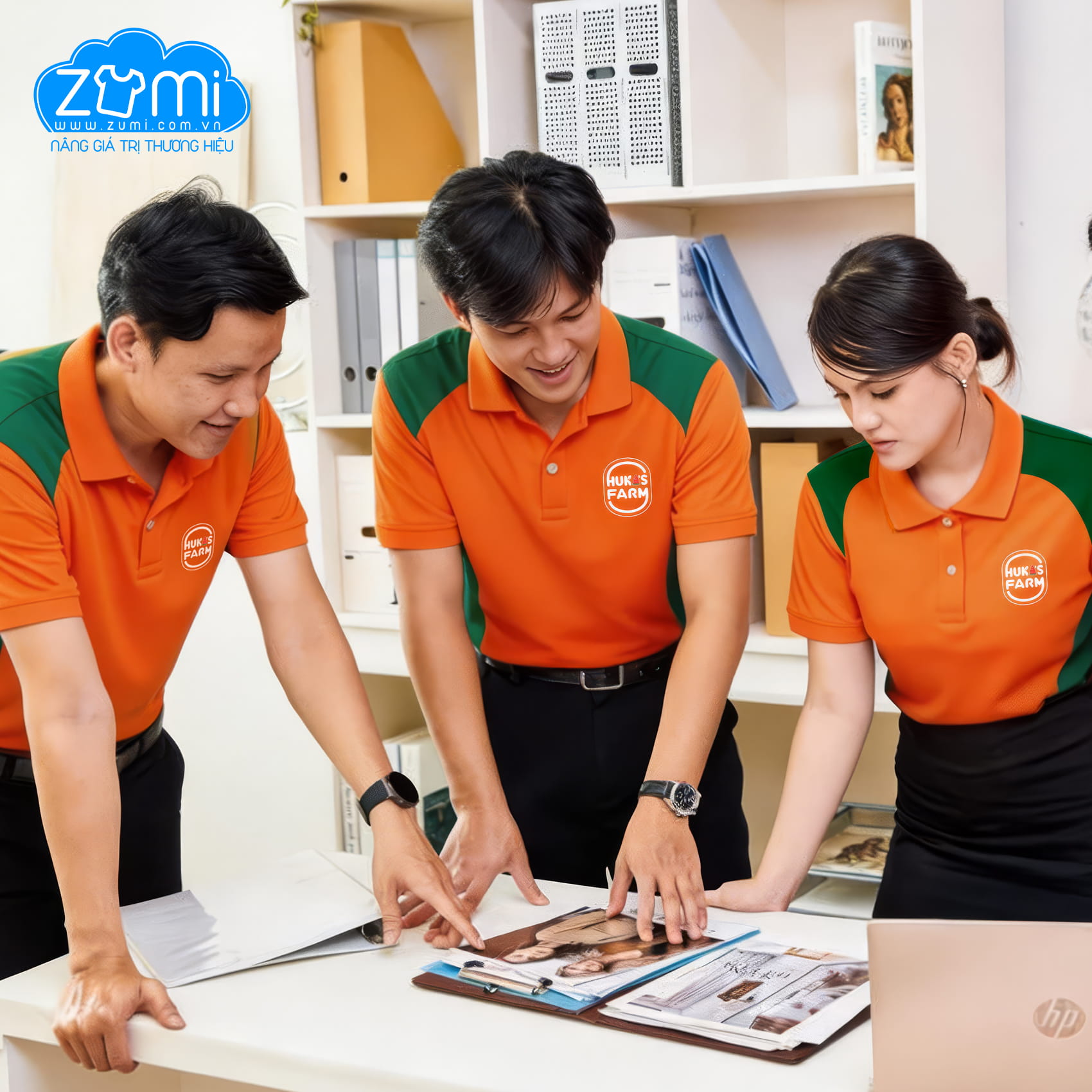 Áo Thun Đồng phục Cổ Trụ - Áo Polo Huka Farm