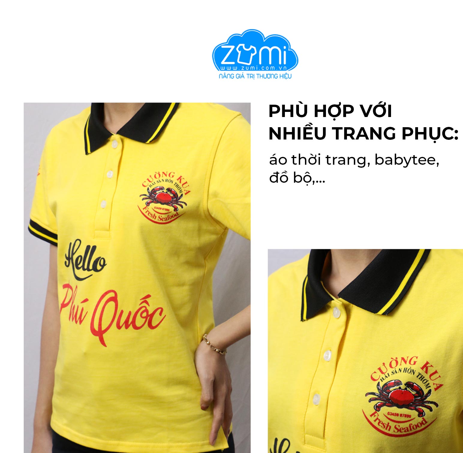 Áo Thun Đồng Phục Cổ Trụ - Áo Polo Quán Cường Kua