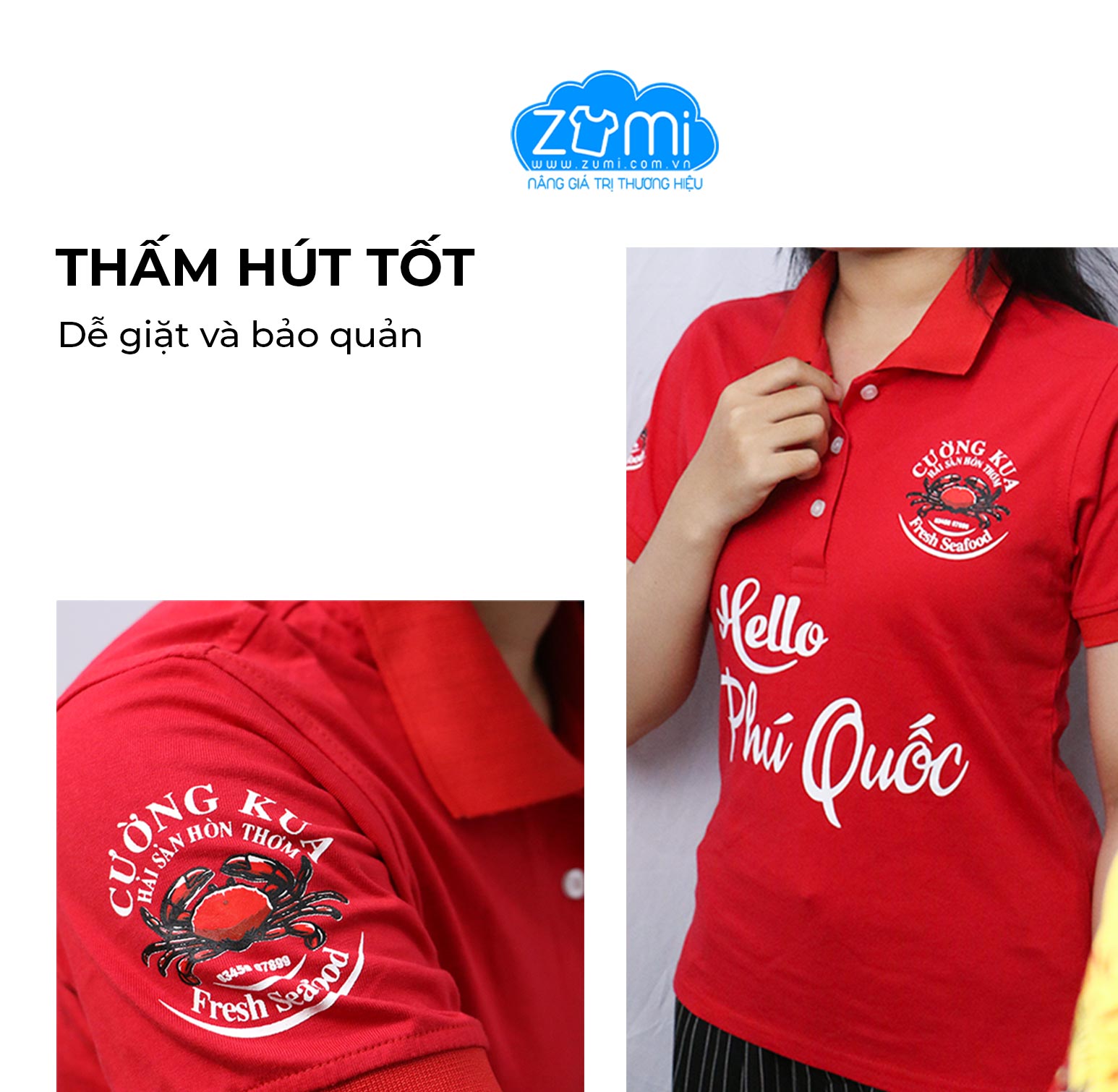 Áo Thun Đồng Phục Cổ Trụ - Áo Polo Quán Cường Kua