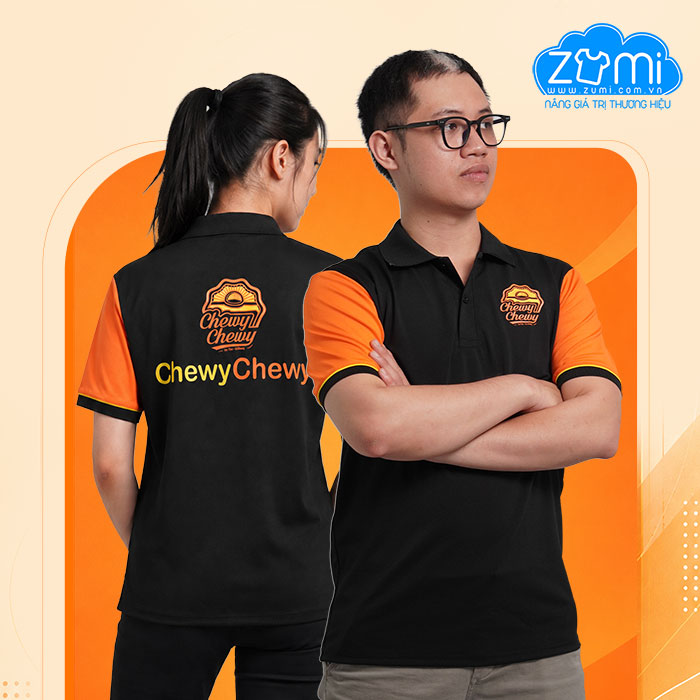 Áo Thun Đồng phục Cổ Trụ - Áo Polo Tiệm Bánh Chewy Chewy