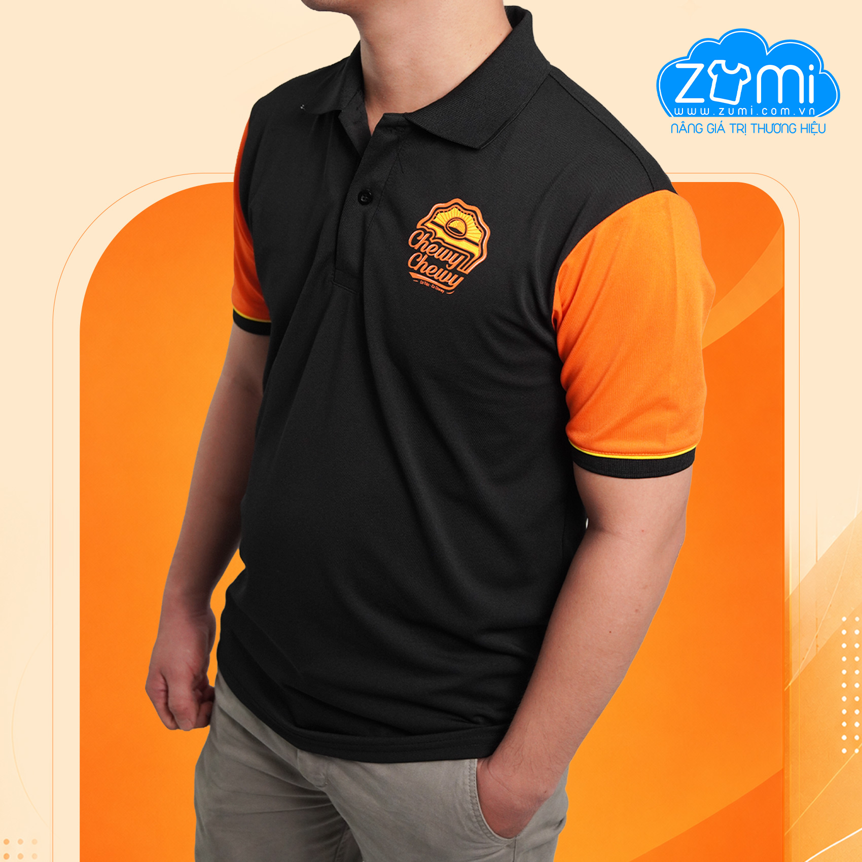 Áo Thun Đồng phục Cổ Trụ - Áo Polo Tiệm Bánh Chewy Chewy
