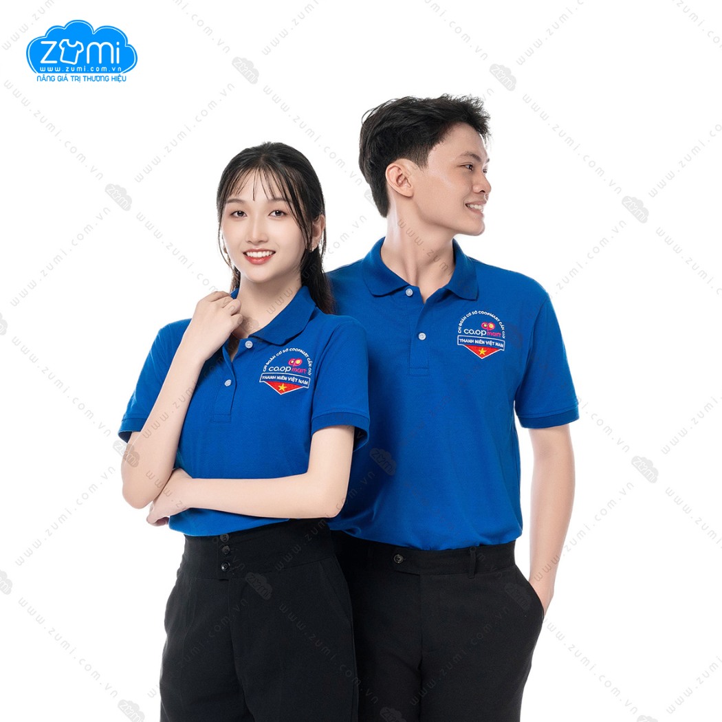 Áo Thun Đồng phục Cổ Trụ - Coop mart