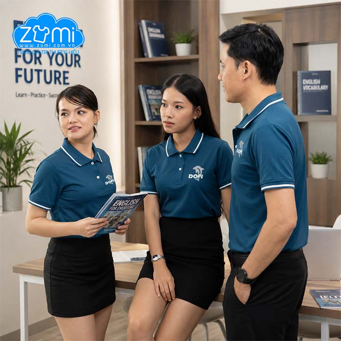 Áo Thun Đồng Phục Cổ Trụ - Dopi English - Z1120050