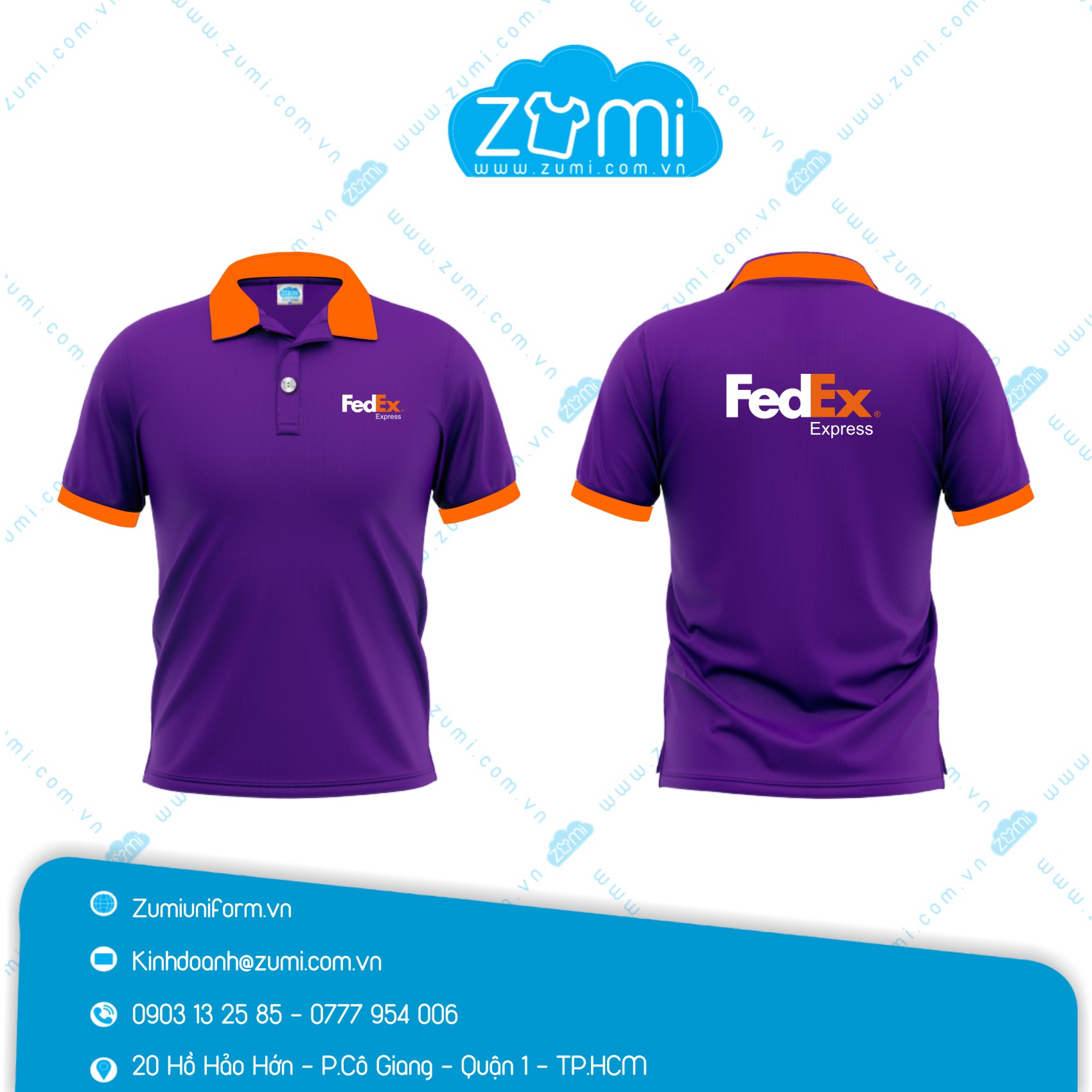 Áo Thun Đồng phục Cổ Trụ - FEDEX