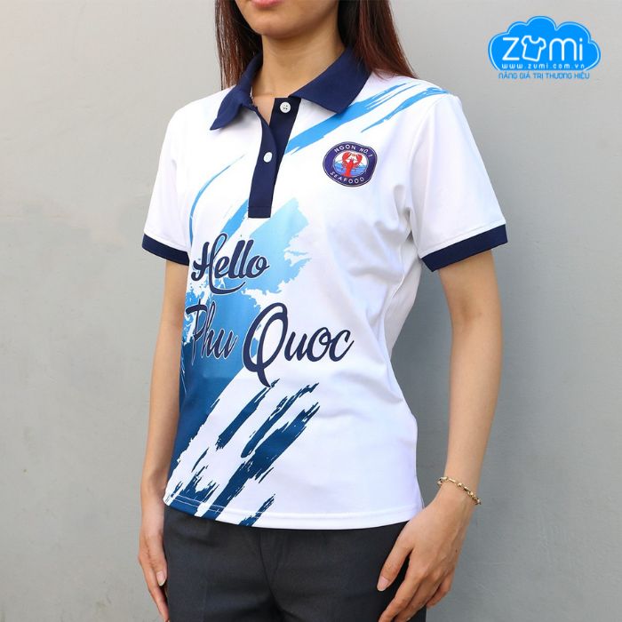 Áo Thun Đồng phục Cổ Trụ - Hello Phú Quốc
