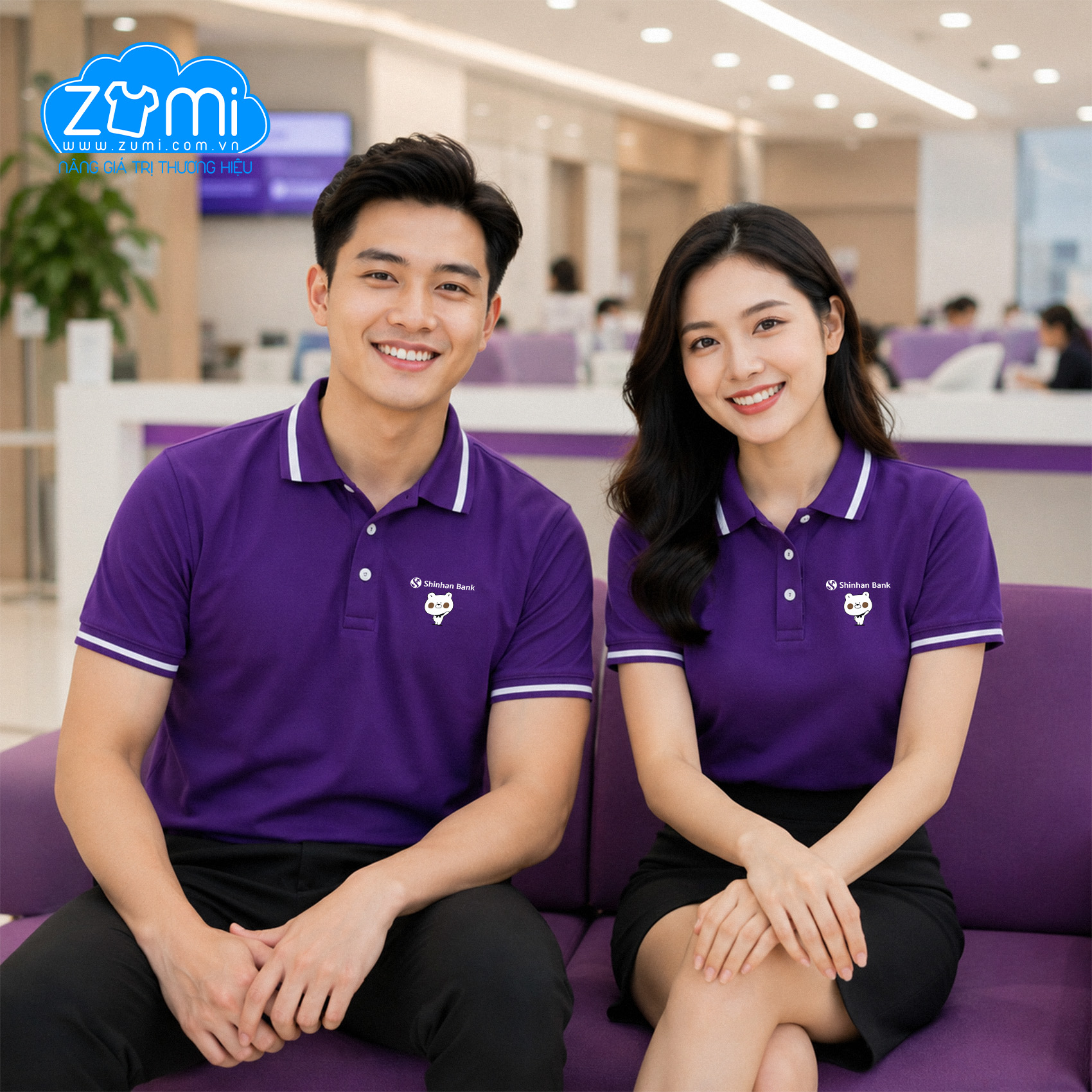 Áo Thun Đồng Phục Cổ Trụ - Shinhan Bank - Z0720071