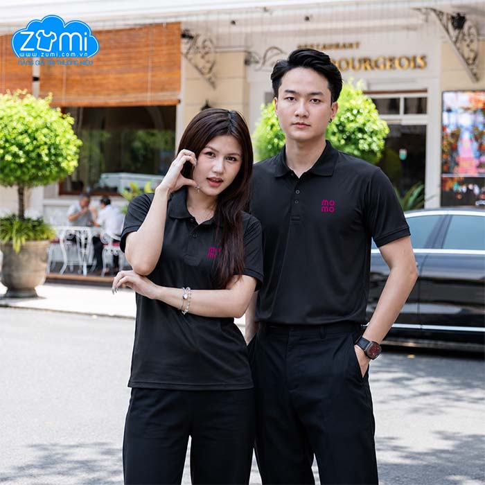 Áo Thun Đồng Phục Cổ Trụ - Ví MoMo - Z0323101