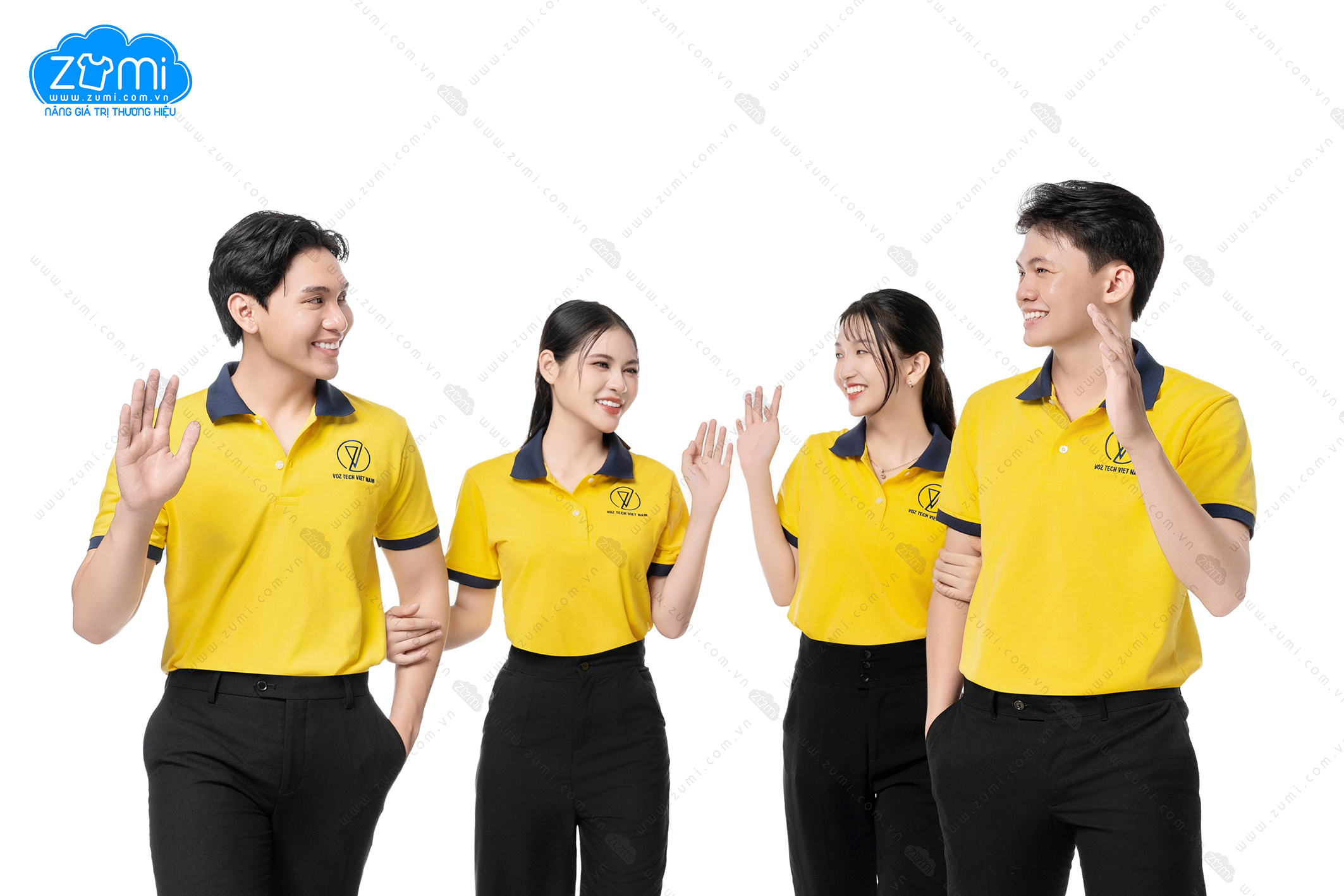 Áo Thun Đồng phục Cổ Trụ, Áo polo đồng phục VOZ TECH