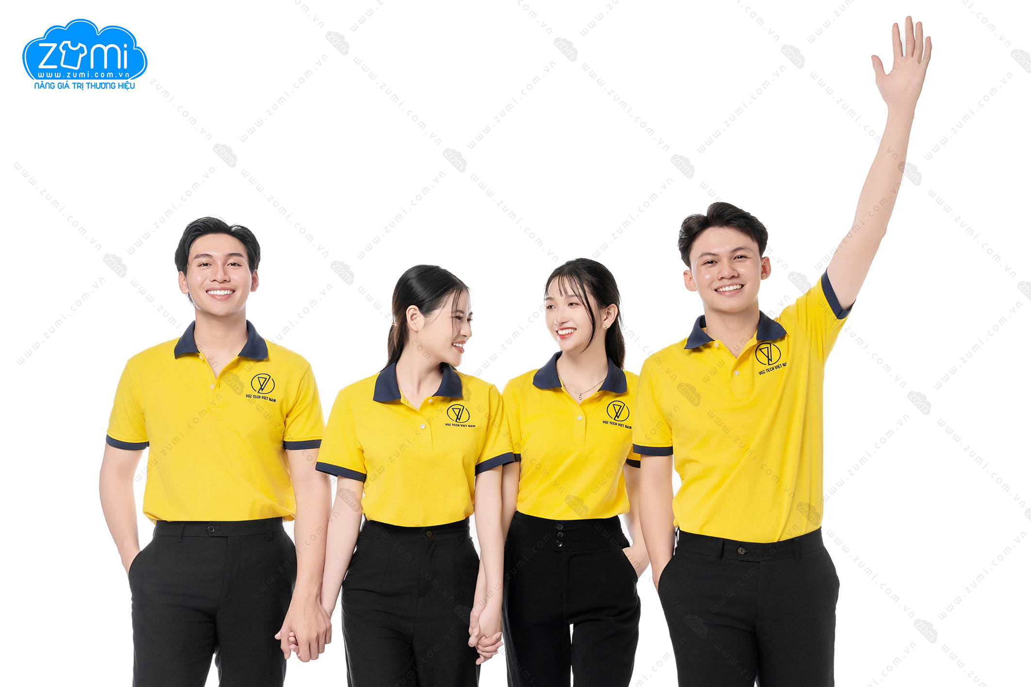 Áo Thun Đồng phục Cổ Trụ, Áo polo đồng phục VOZ TECH