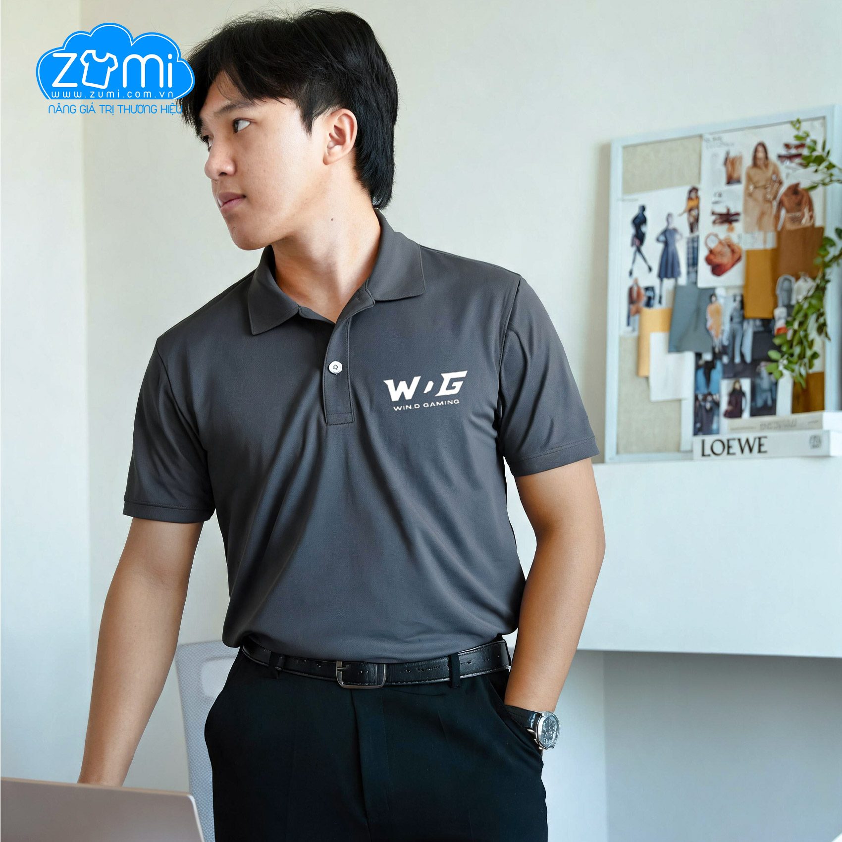 Áo Thun Đồng Phục Cổ Trụ - WIN D - Z1223040