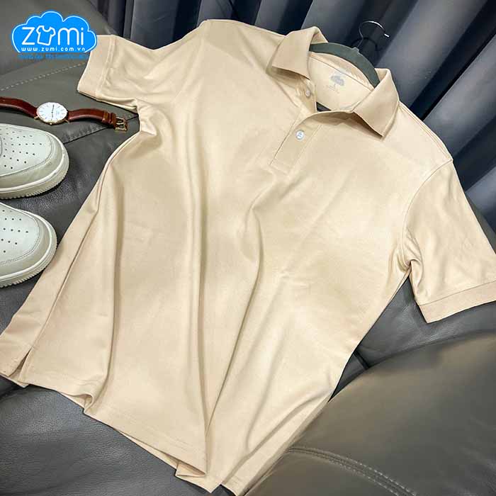 Áo Thun Thời Trang - Áo thun Polo Zumi Basic Màu Be