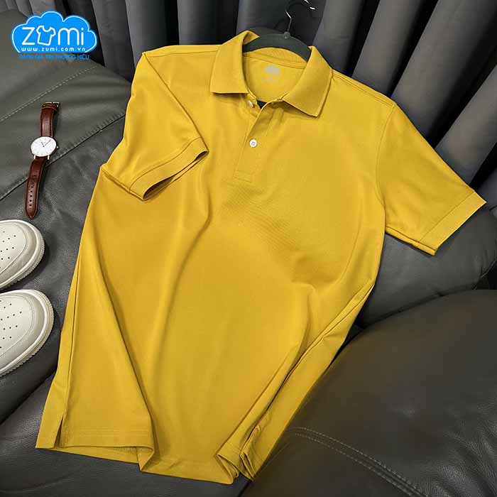 Áo Thun Thời Trang - Áo thun Polo Zumi Basic Màu Vàng mía