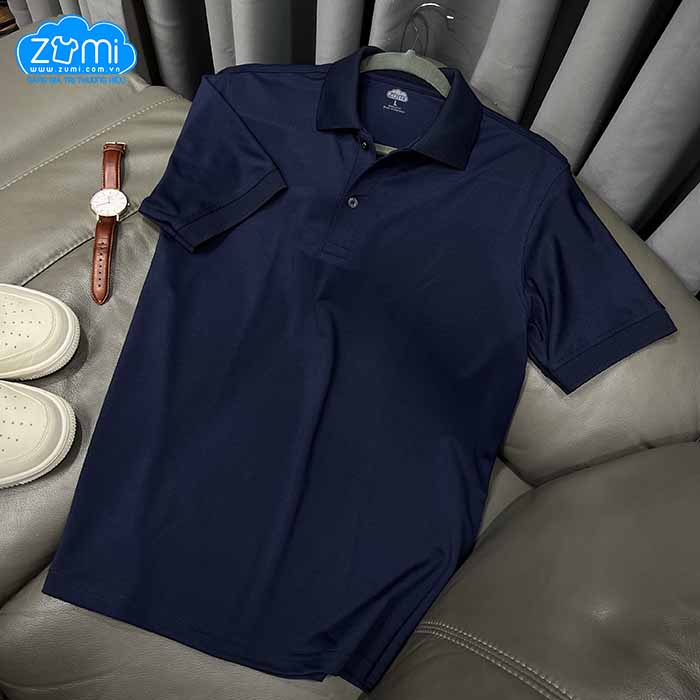 Áo Thun Thời Trang - Áo thun Polo Zumi Basic Màu Xanh Đen