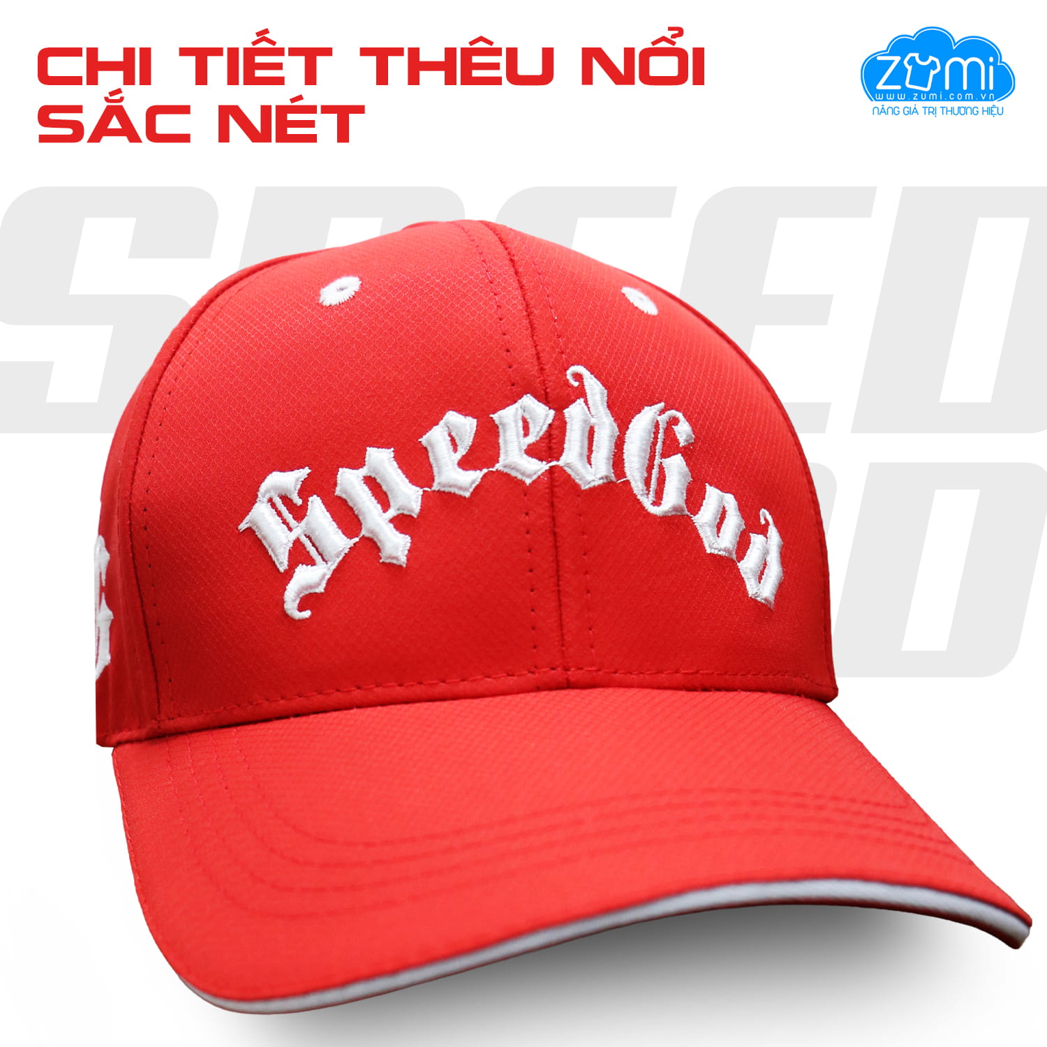 Nón đồng phục - Nón lưỡi trai thêu nổi SpeedGod