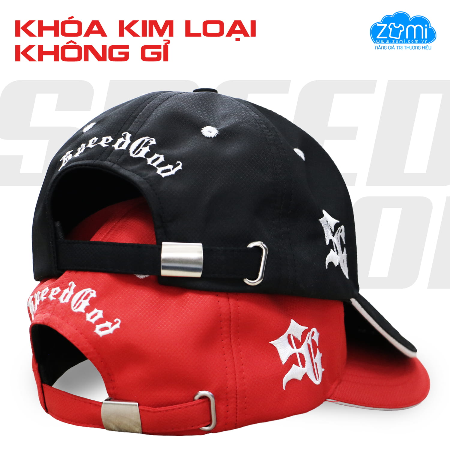 Nón đồng phục - Nón lưỡi trai thêu nổi SpeedGod