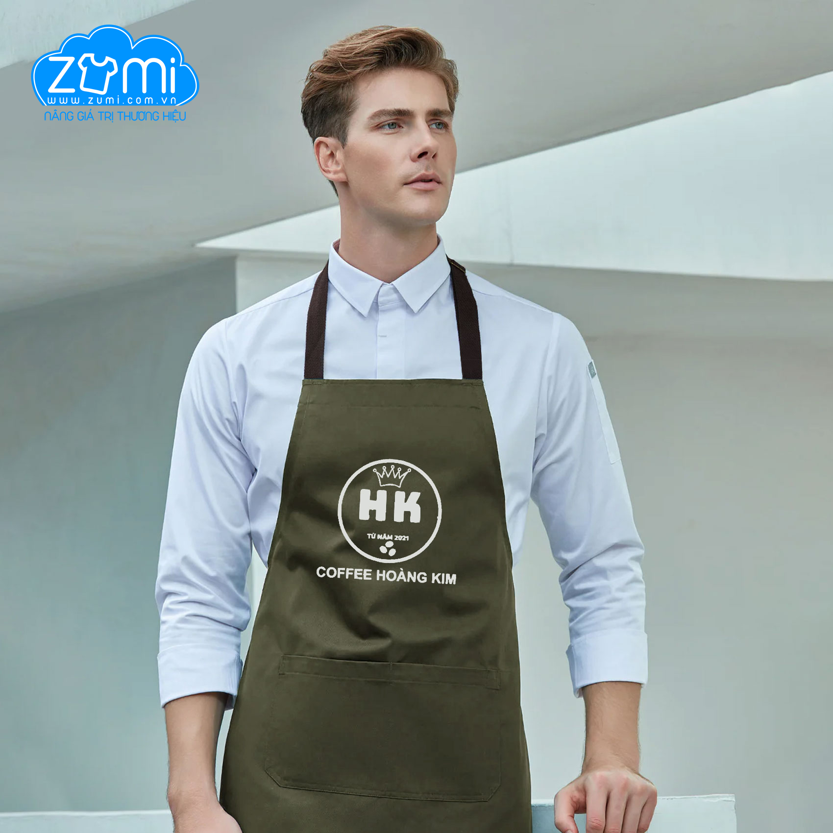 Tạp Dề Đồng Phục Coffee Hoàng Kim - TD1221010