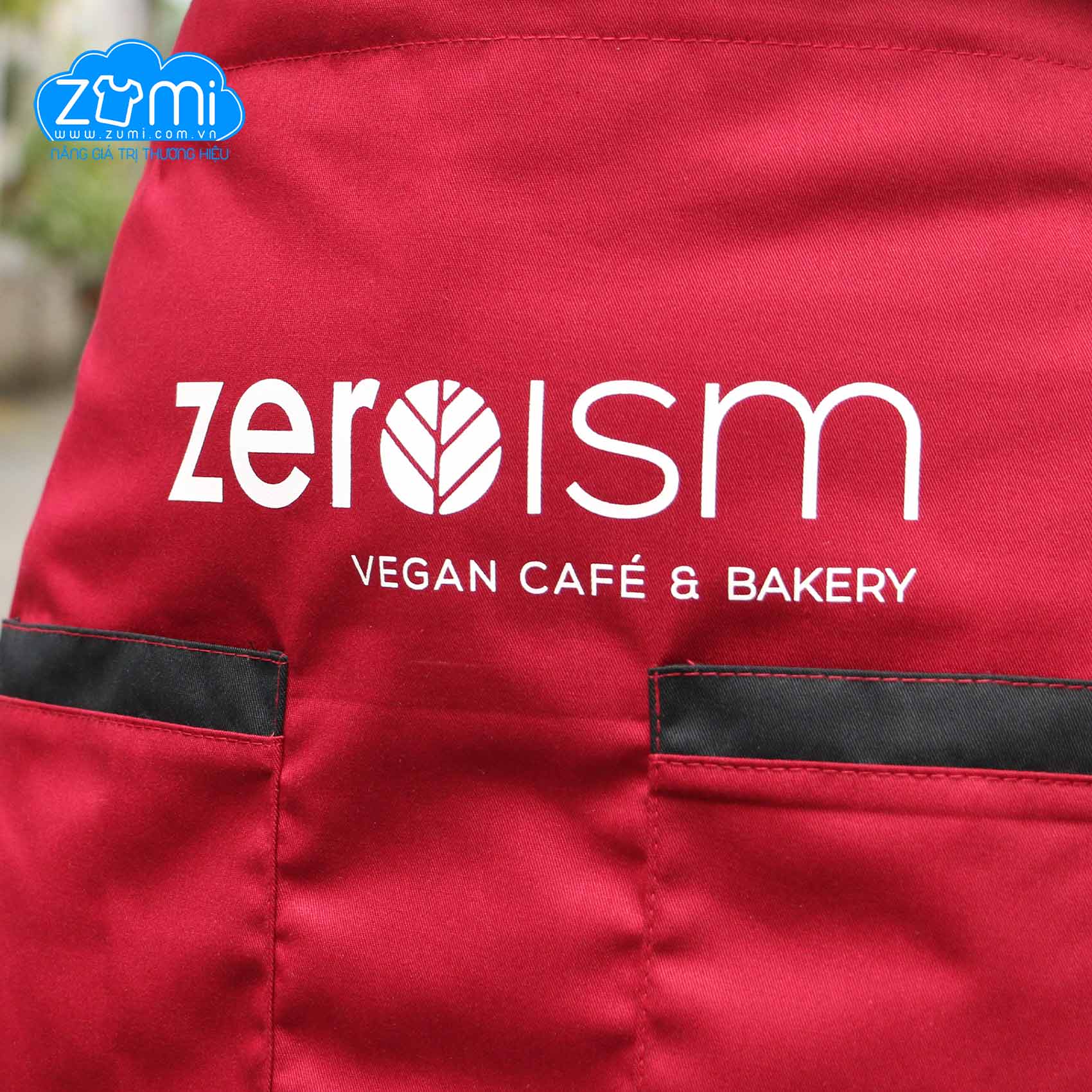 Tạp dề Đồng Phục F&B Zeroism Ngắn - Phối Túi