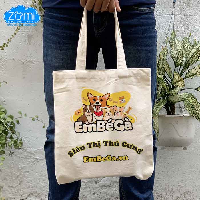 Túi Canvas Siêu thị thú cưng